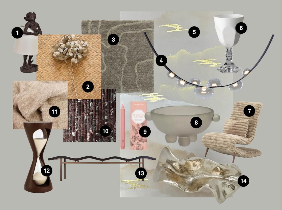 Amy Lee McArdle’s harmonious mix of fluted marble, polished nickel and channeled faux fur