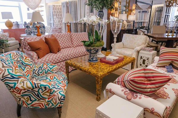 O. Henry House 228 Michael chair, 780 Cambridge bench; McLain Wiesand Gerrit cocktail table