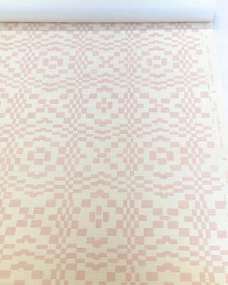 Marais sisal grasscloth wallcovering in Rose