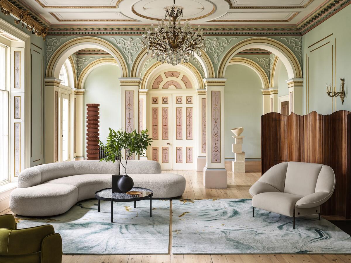 This British artist uses traditional Japanese marbling techniques to create dreamy handmade wallcoverings