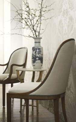 Fournir Collections Plante armchair, Plante side chair, Paxico side table