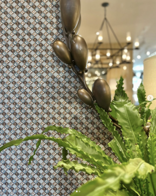 Michael S. Smith | Jasper French Tile wallcovering in Blue